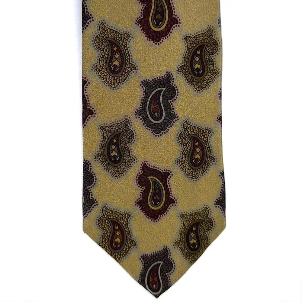 Vintage Fendi Cravatte Designer Paisley Silk Tie